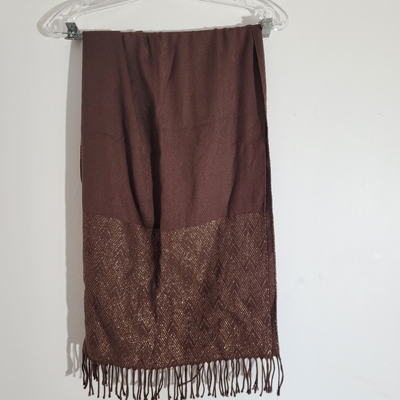 Brown Sparkly Scarf - Picture 2 of 4